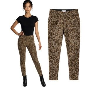 Knox Rose animal print pants size 12 with elastic waist ankle jeans